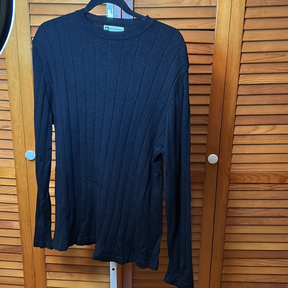 Bachrach 100% Merino Wool Black Crewneck Sweater – Made in Italy (L) - Picture 11 of 11